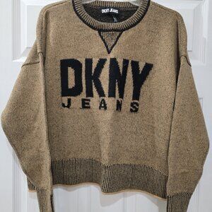 DKNY Jeans Women's Crewneck Long Sleeve Logo Sweater Size M